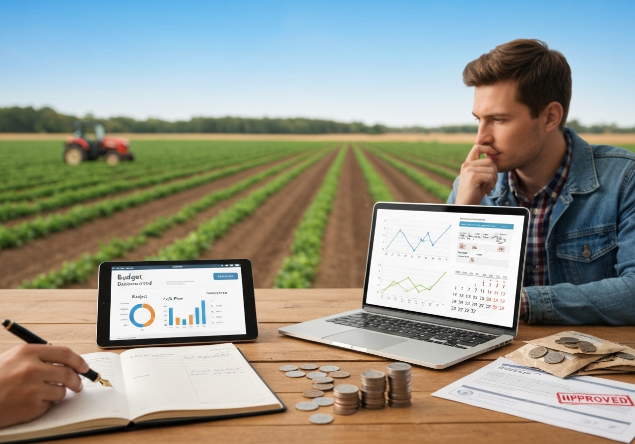 How should new farmers manage finances and risk?