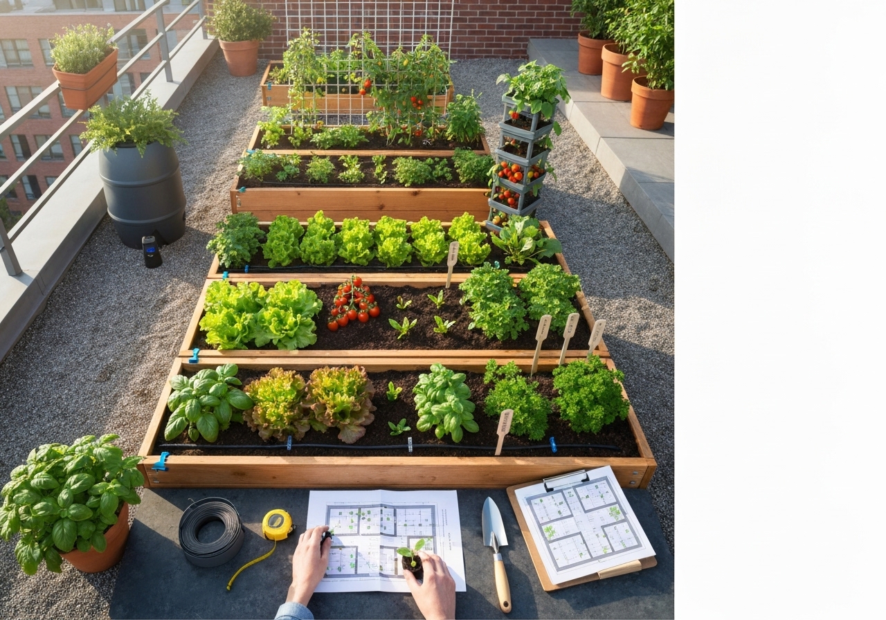 How do you design a micro-plot for maximum productivity?