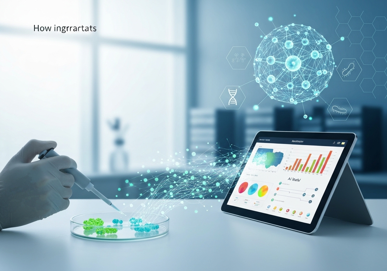 How does AI integrate with microbiome data?