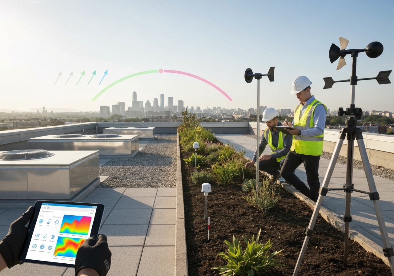 How to assess a rooftop microclimate?