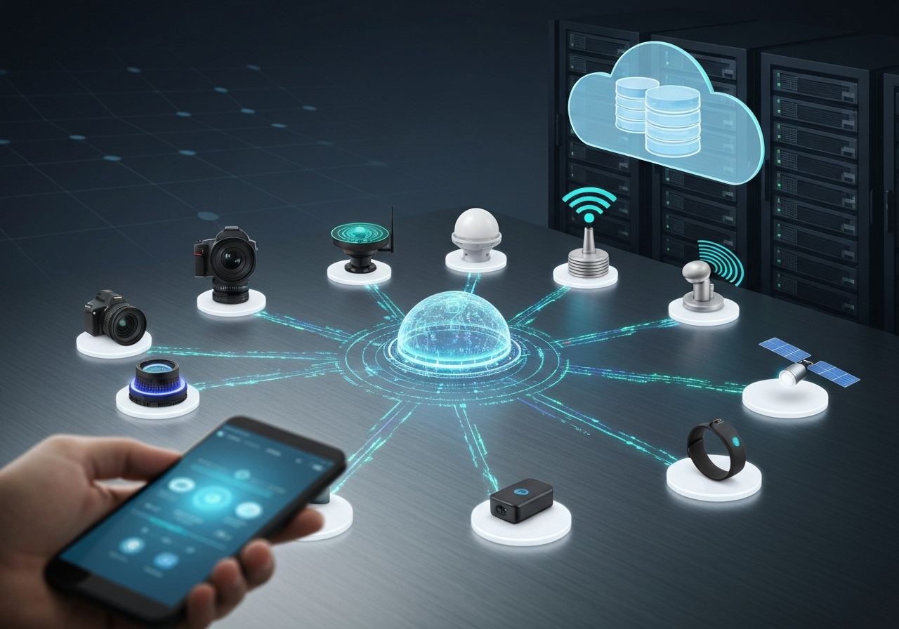 What sensors and data sources feed the AI?