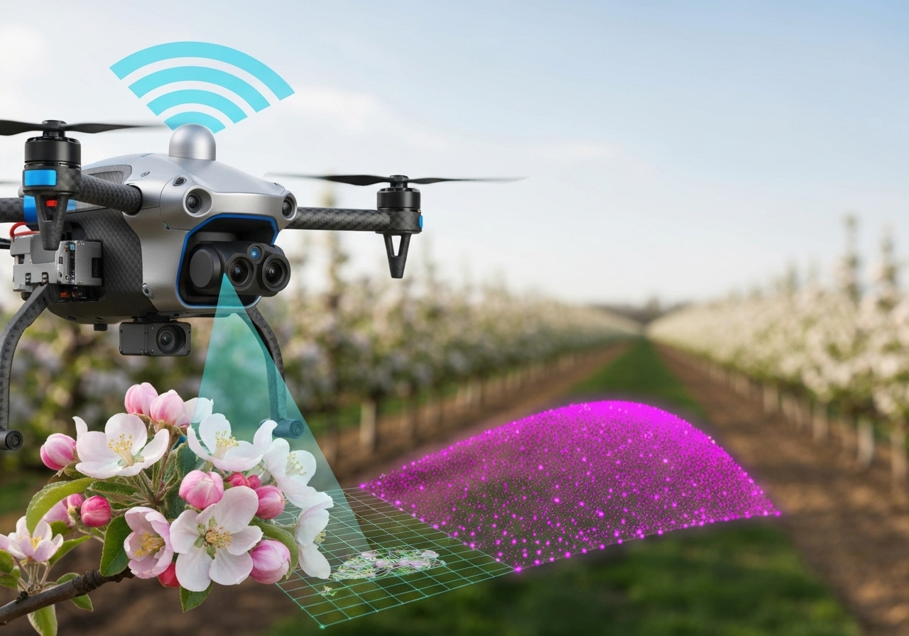 What sensor and navigation methods do Robotic Pollinators use?