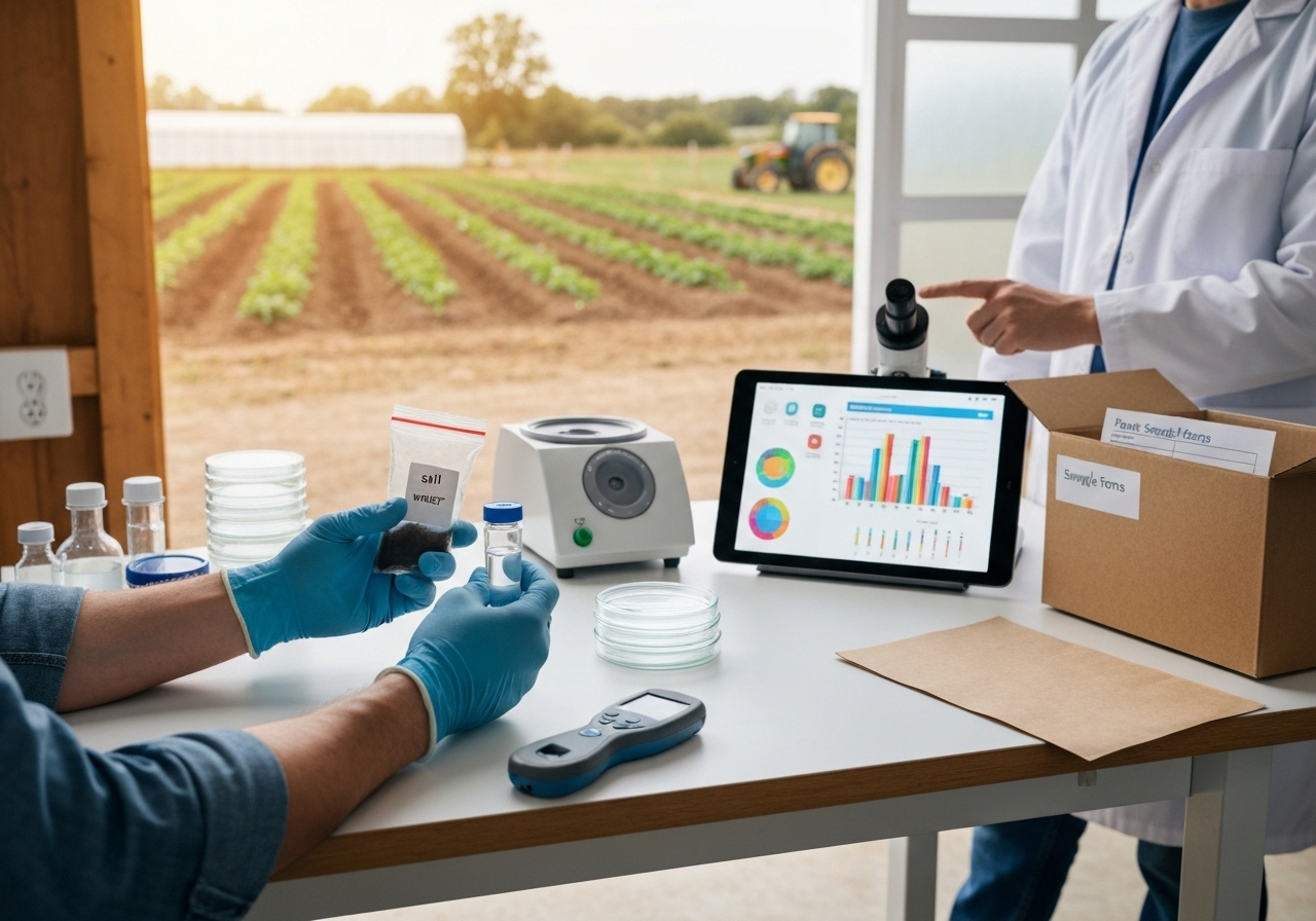 Which lab services can small farms use?