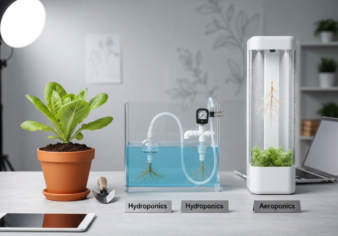 Which growing methods work best—soil, hydroponics, or aeroponics?