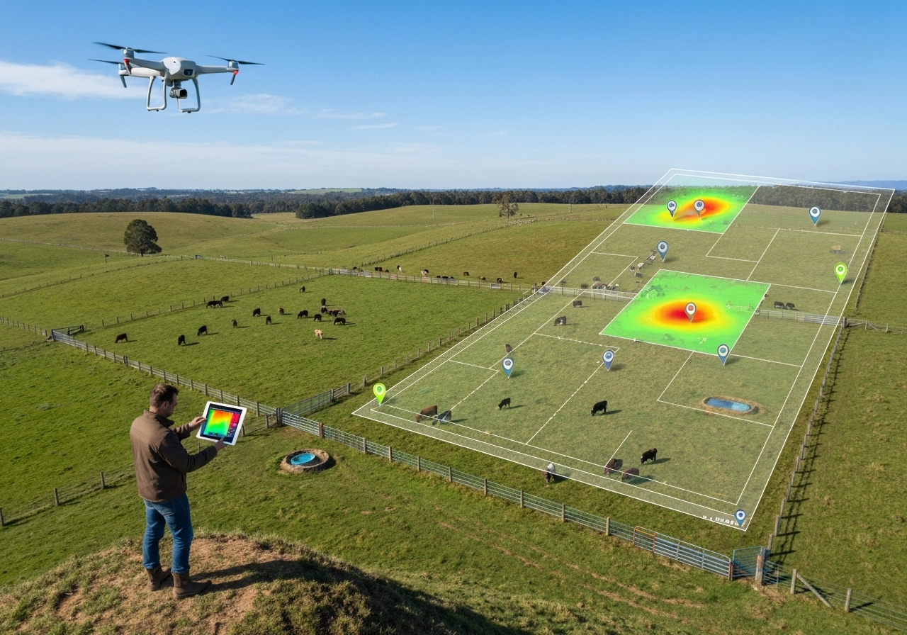 How can aerial imaging inform grazing decisions?