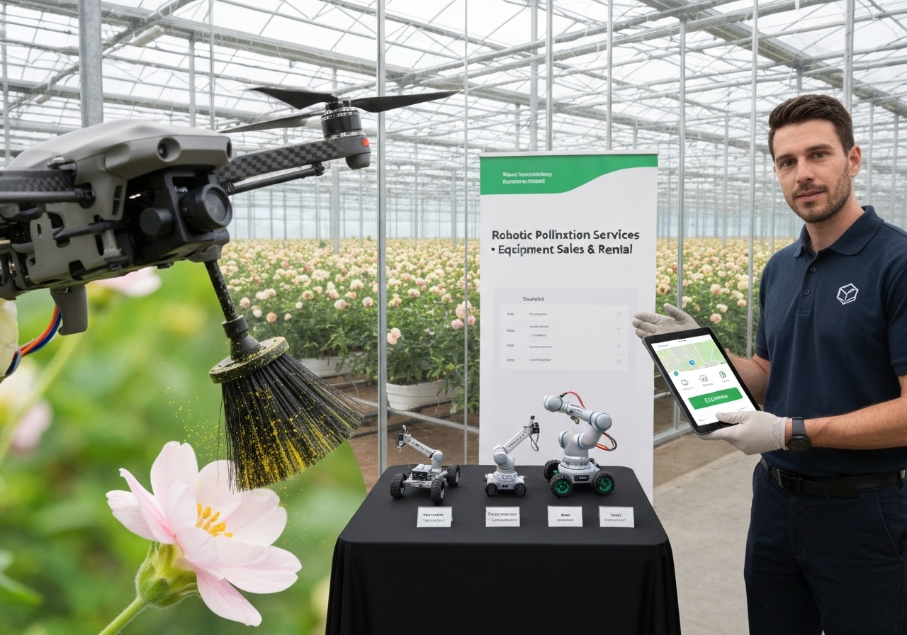 Who offers robotic pollination services and equipment?