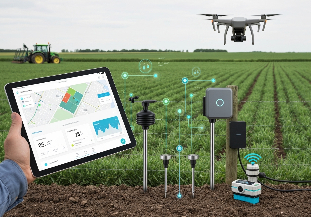 How do you integrate sensor data and farm management systems?