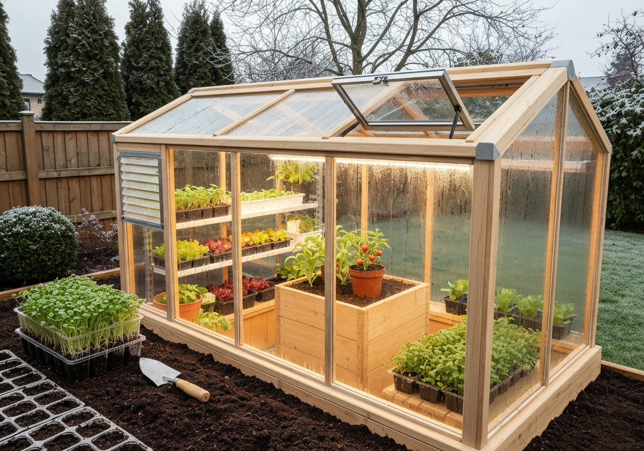 Backyard Mini-Greenhouse Venting Plan for Year-Round Growth
