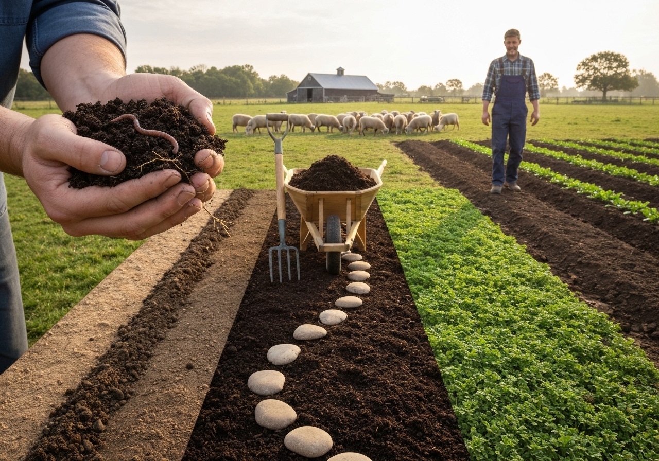 Practical on-farm schedule for reviving depleted soil