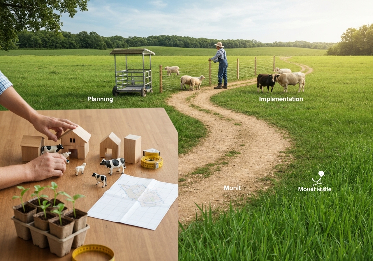 How to design a stepwise plan to start integrating livestock with crops?