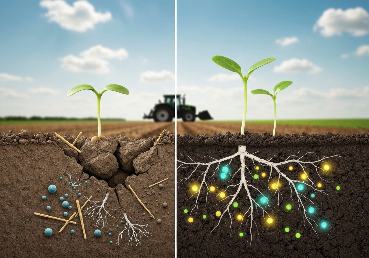 How does tillage and physical preparation affect the microbiome?