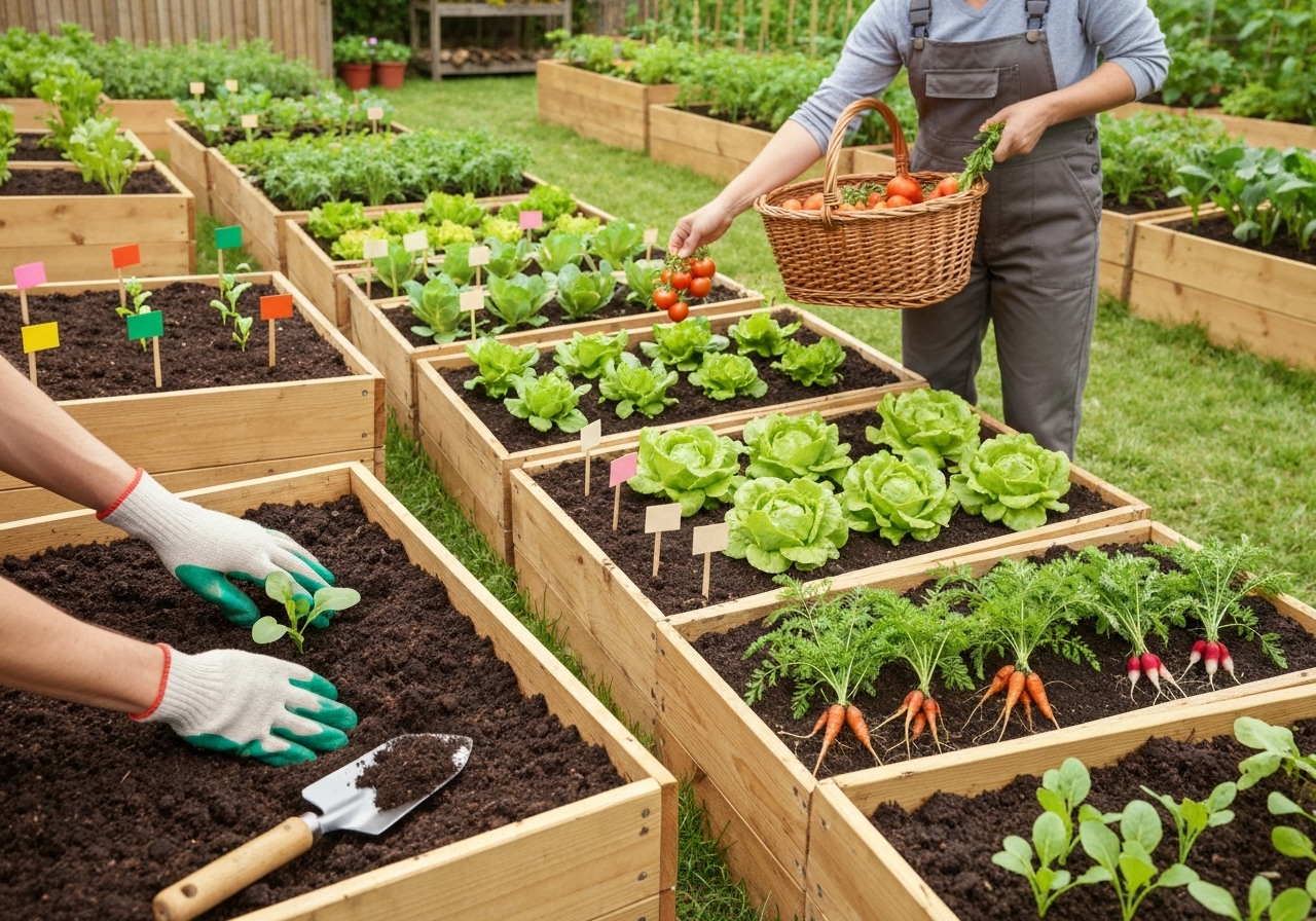 How do I schedule succession planting and staggered harvests?