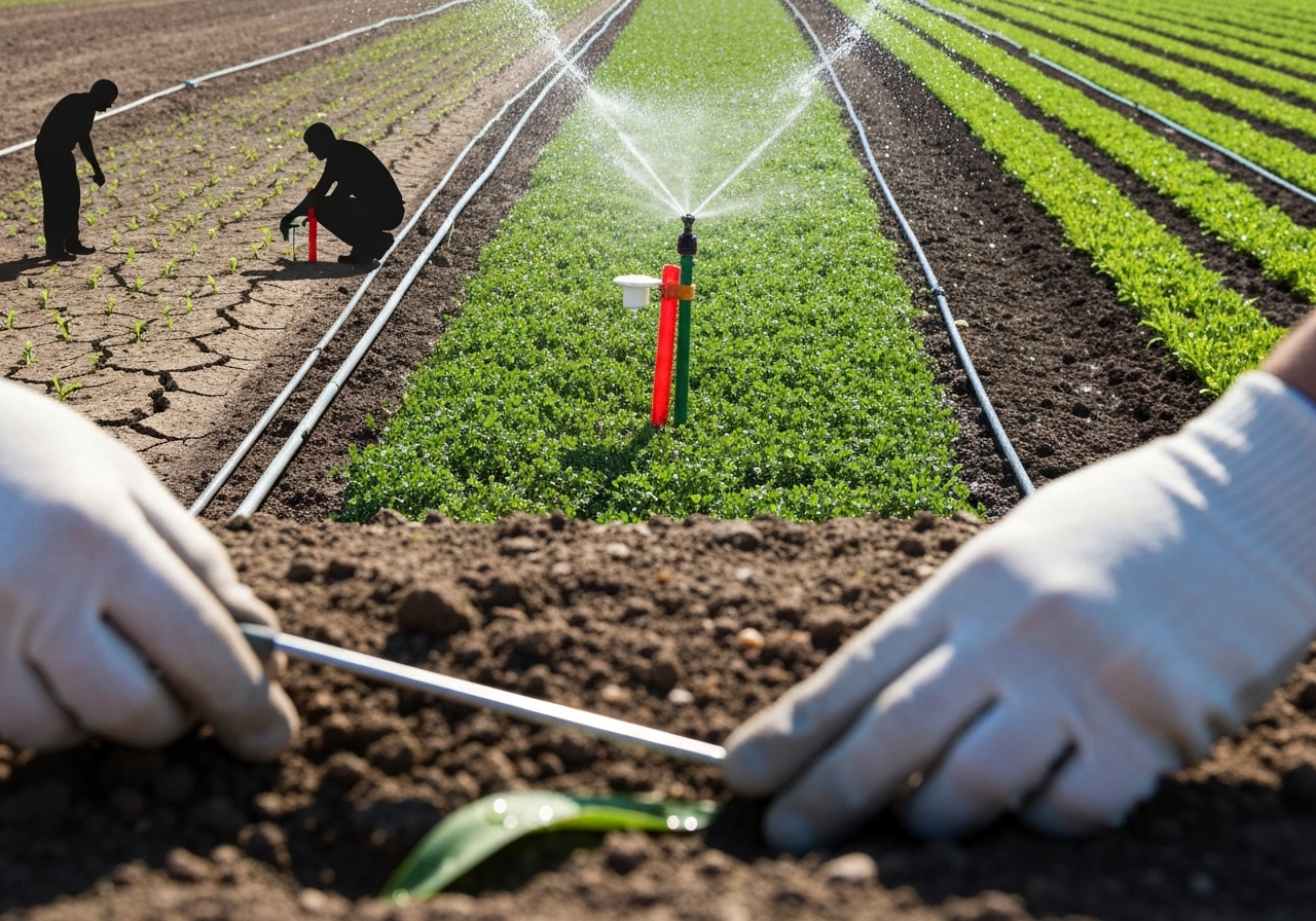 What are the field-by-field steps to implement irrigation scheduling?