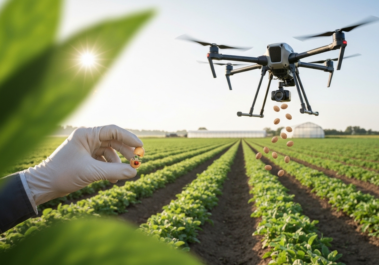 How to deploy predatory insects and parasitoids from drones