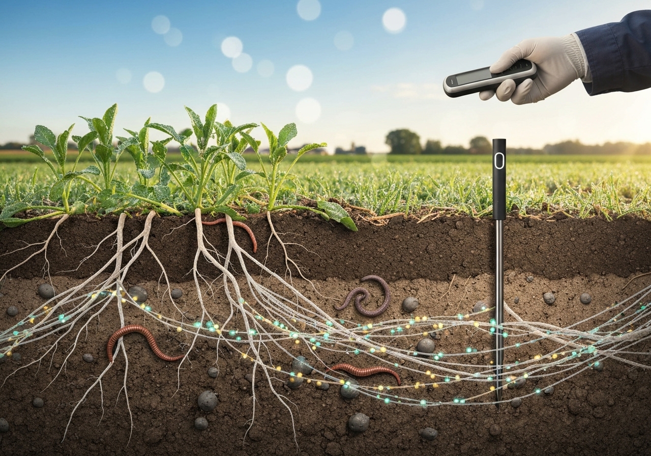 How can soil monitoring show improved microbial highways and soil health under No-Till Farming?