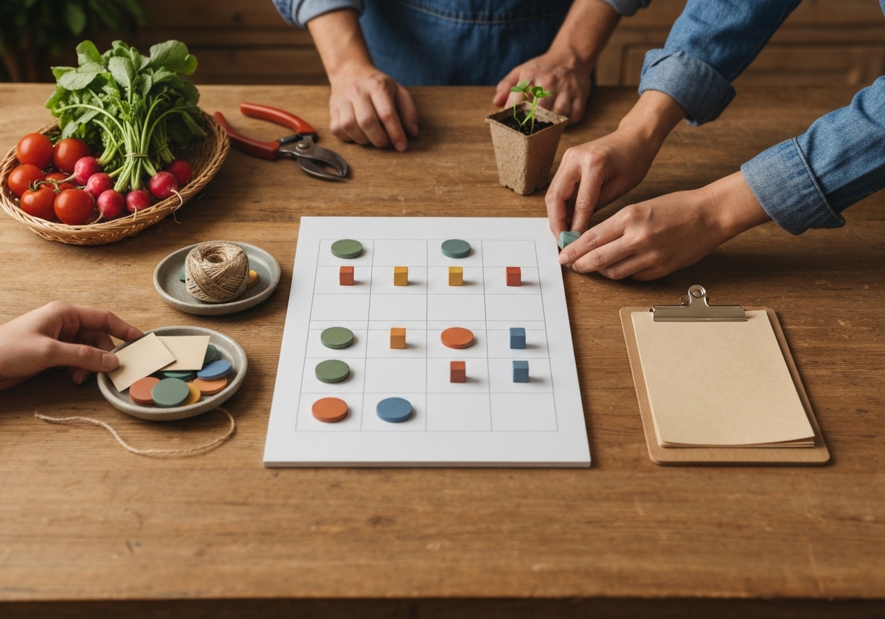 How to schedule labor using the seasonal rotating tasks checklist for small family farms?