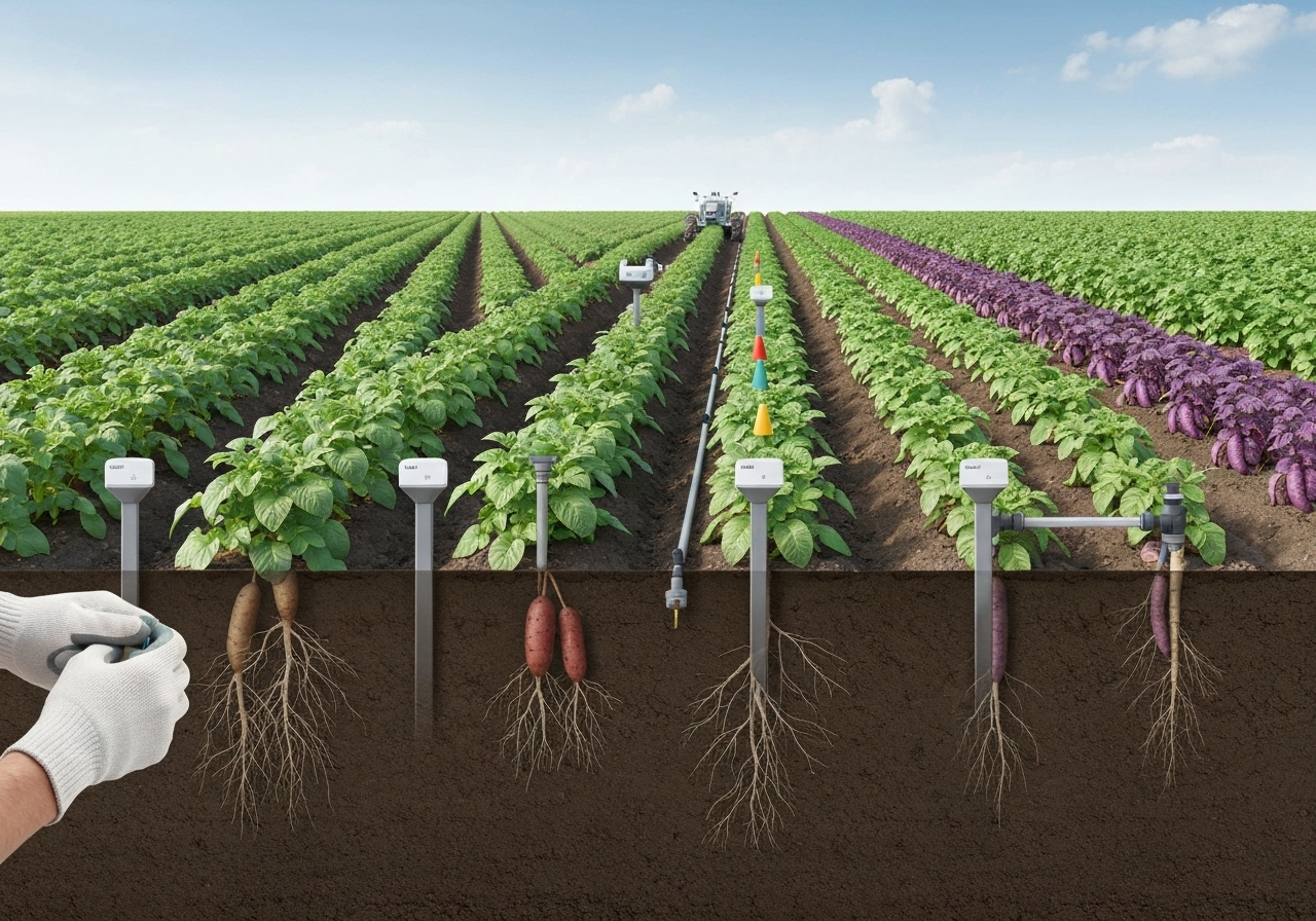 How to adapt system design across different potato planting densities and varieties?