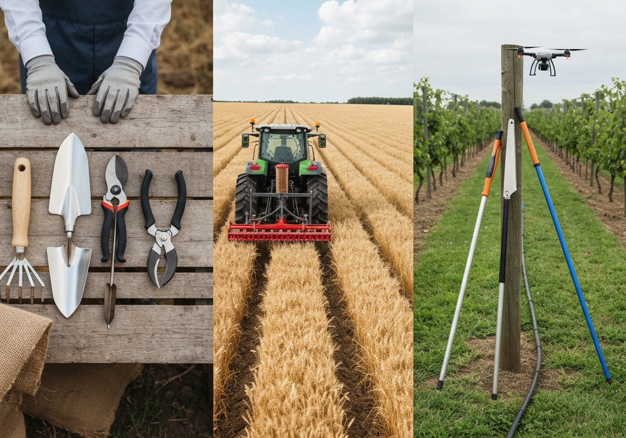 How should tools be chosen for different crop types?