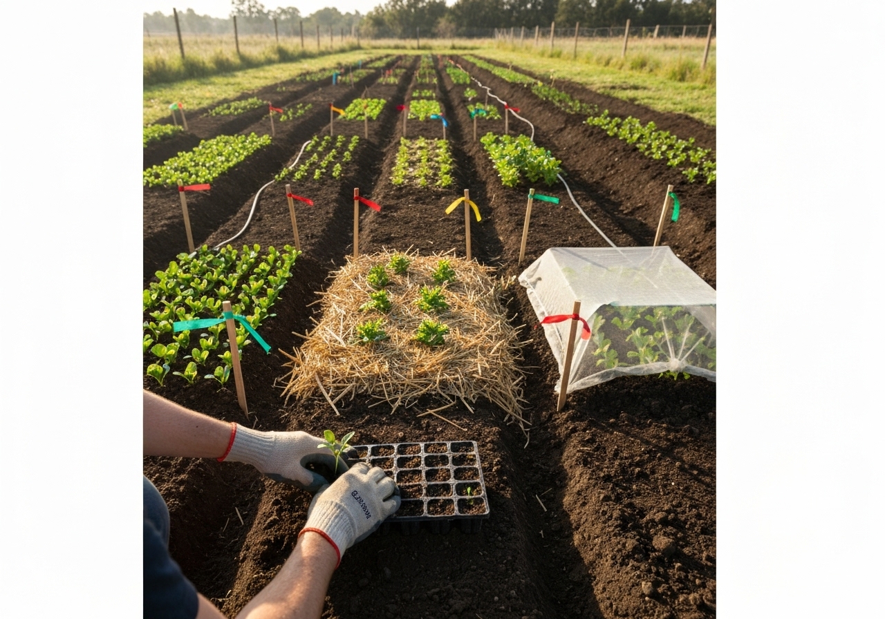 What are simple trial ideas to test on small plots?